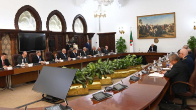 صورة رئيس الجمهورية السيد عبد المجيد تبون يشرف على مراسم تنصيب المجلس الأعلى لضبط الواردات